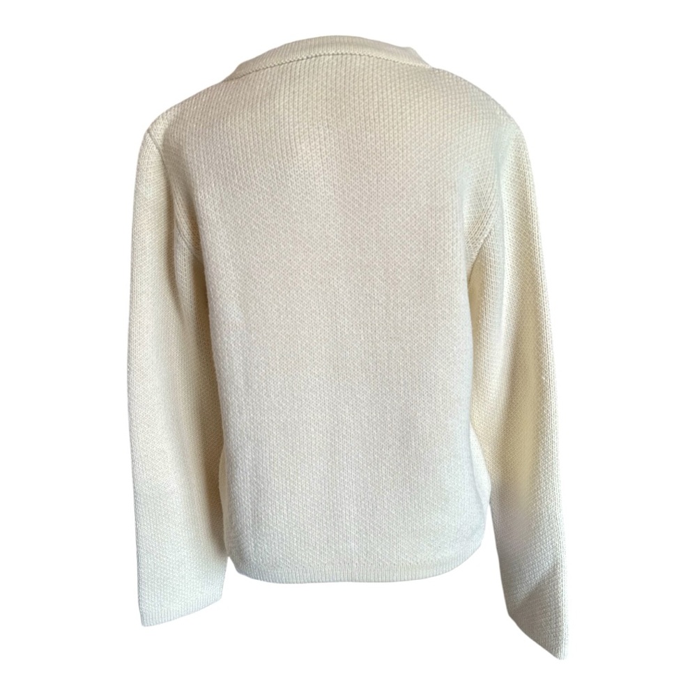 Chic Cream Button-Up Cardigan - Picture 3 of 11